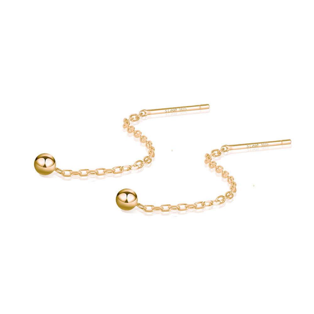Tiny Ball Threader Earrings