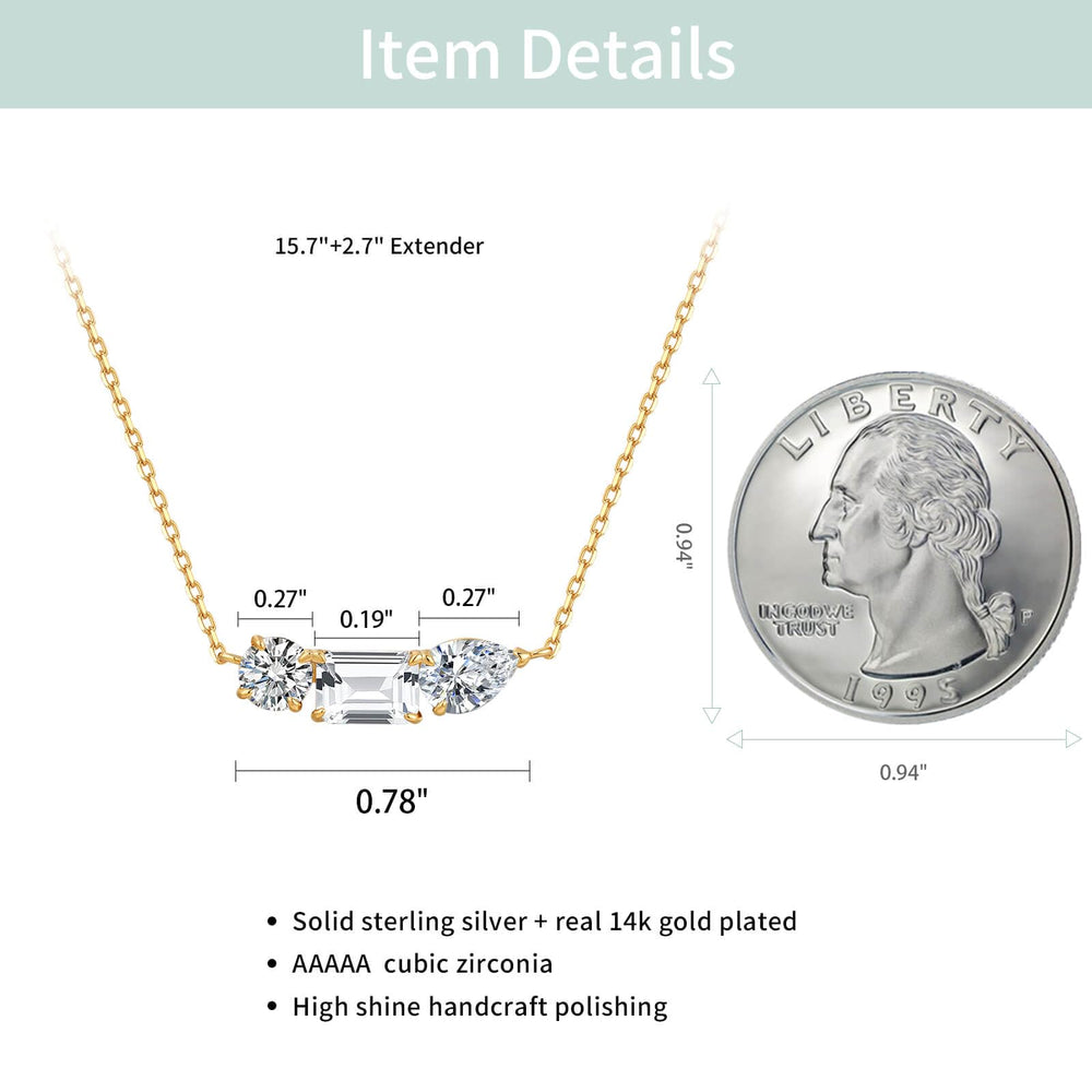 925 Sterling Silver Cubic Zirconia Round-cut Pendant Choker Necklaces