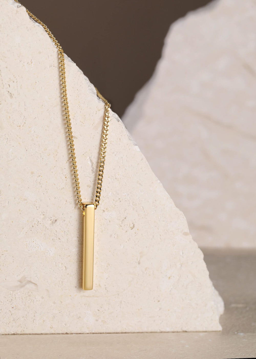 Sterling Silver Vertical Pendant Necklace