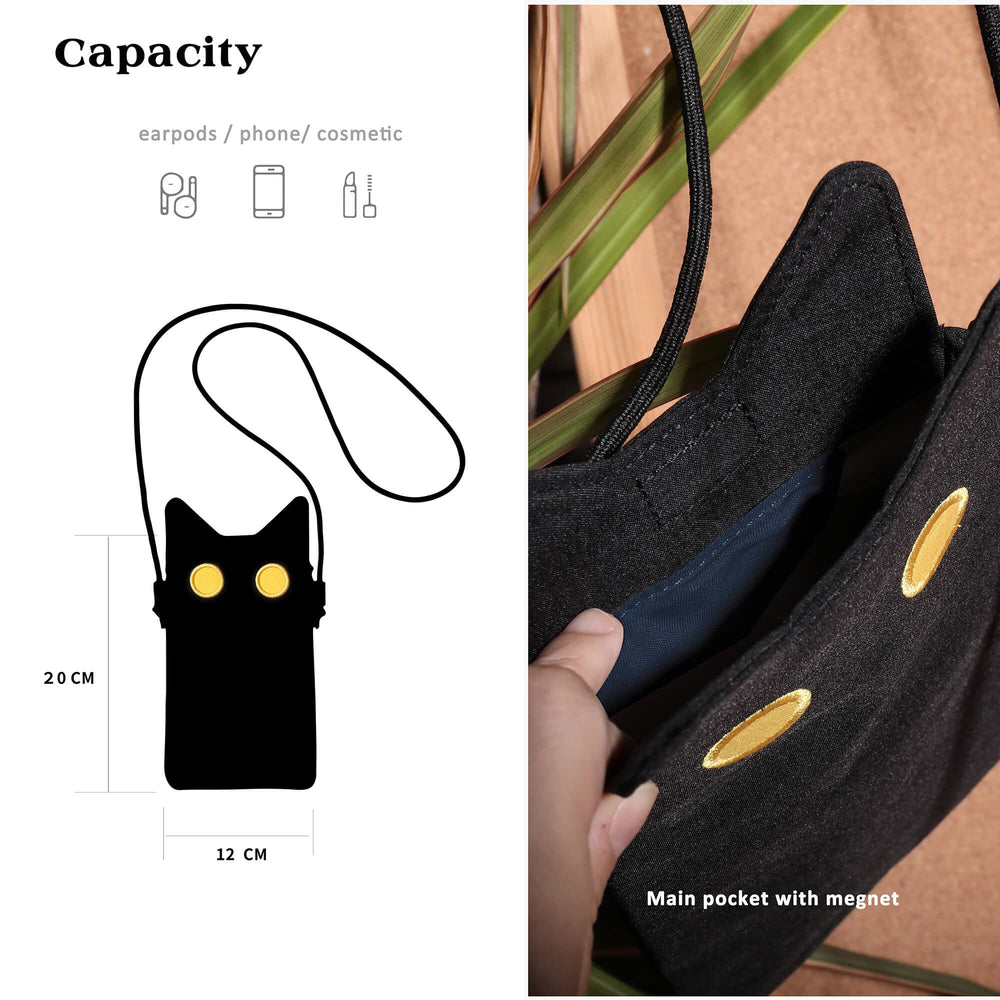 S.Leaf Small Crossbody Bags for Women Travel Black Anti Theft Cell Phone Crossbody Bags Purses Cat Lover Gifts for Women