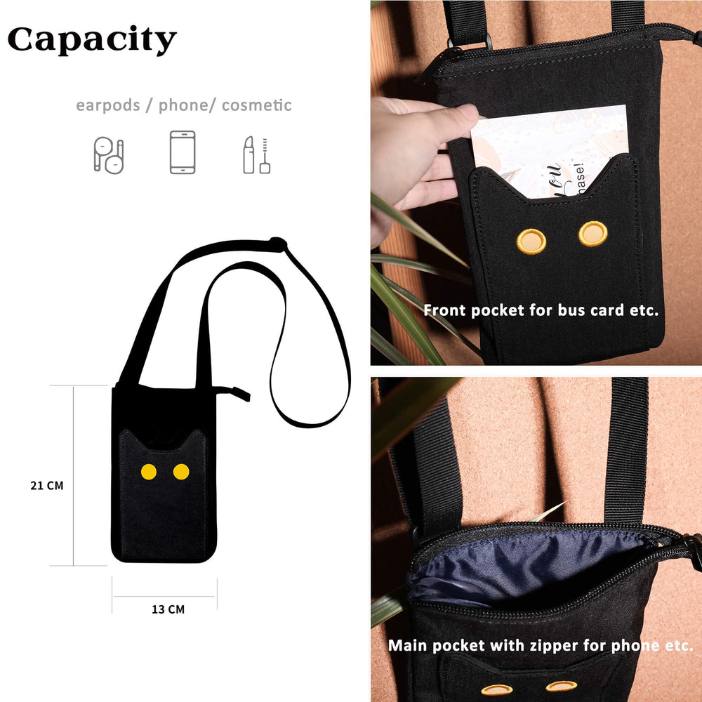 S.Leaf Small Crossbody Bags for Women Travel Black Anti Theft Cell Phone Crossbody Bags Purses Cat Lover Gifts for Women