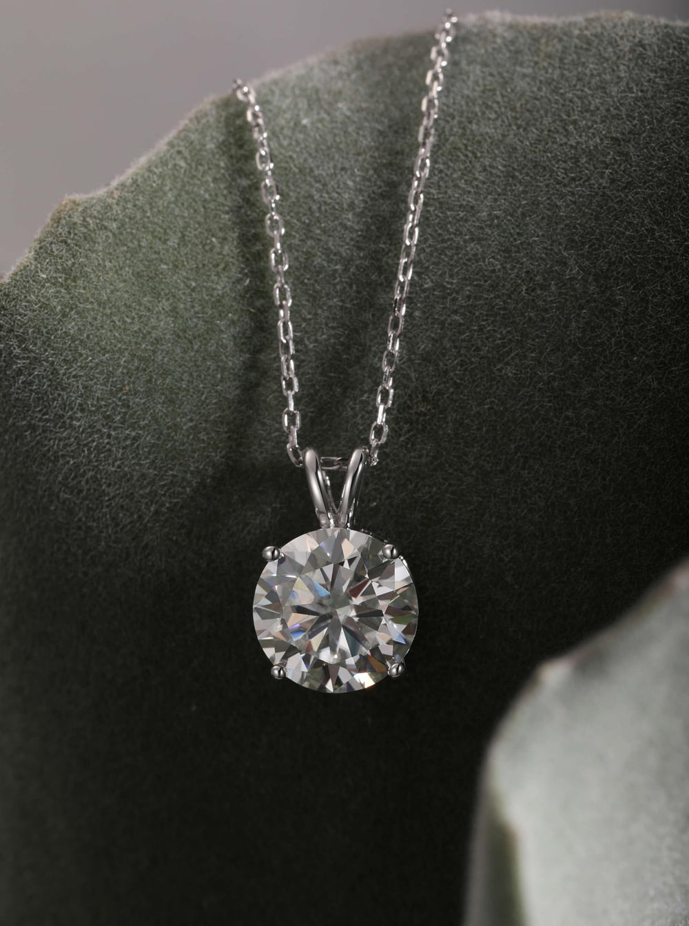 Moissanite Pendant D Color VVS1 Solitaire Necklace