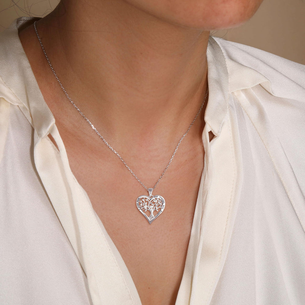 Love Heart Tree of Life Necklaces