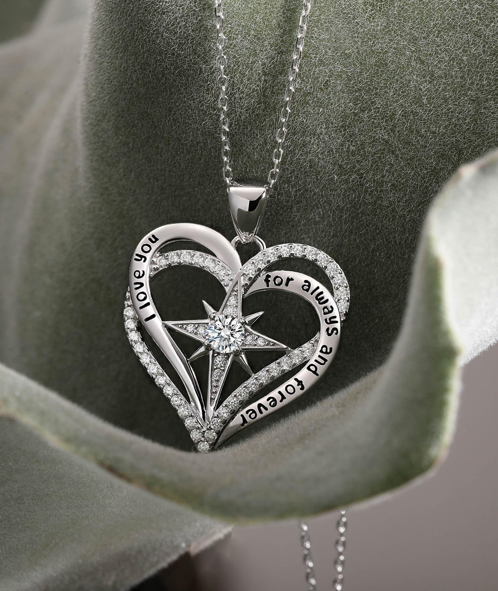 Moissanite Diamond Heart Necklaces