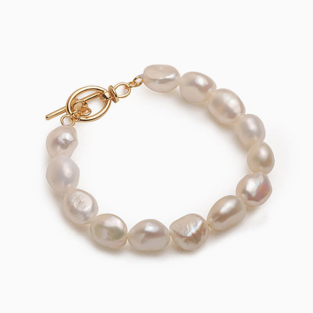 S.leaf Vintage Baroque Pearl Bracelet for women