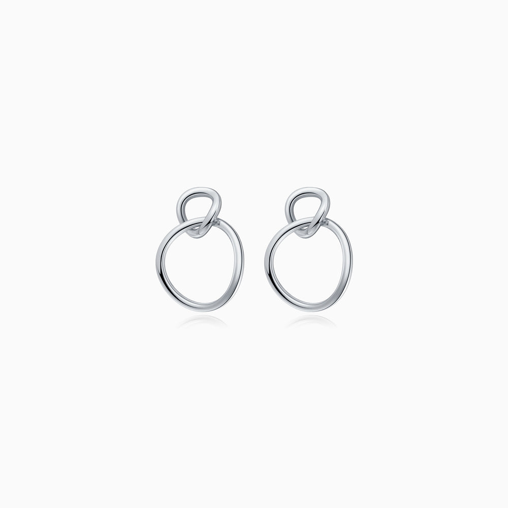 circle dangle earrings sterling silver