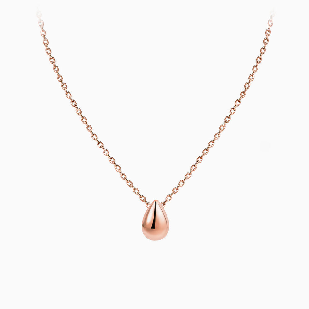 teardrop necklace rose gold